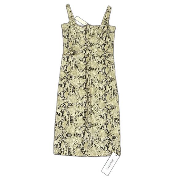 NWT Capulet Lola Bustier Denim Dress Python Snakeskin Print Mob Wife Size Small - Picture 2 of 8